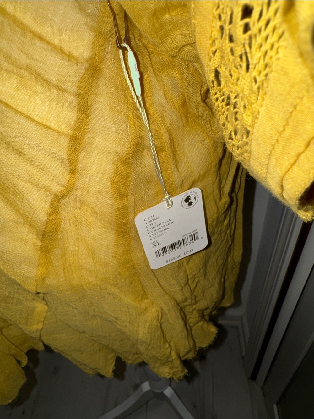 Free People Mustard Yellow Boho Pintuck Tunic - Picture 5 of 12